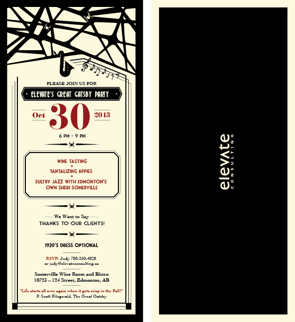 Elevate Consulting/Gatsby Party Invitation