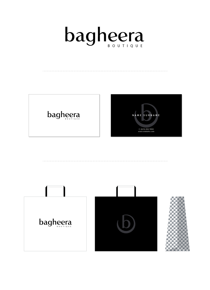 Bagheera Fashion Boutique/Stationery and Shopping Bag Design